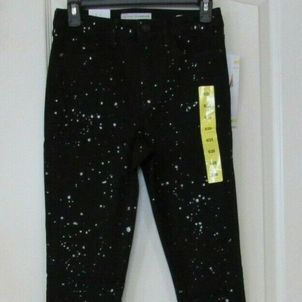 Social Standard by Sanctuary JET BLACK SPARKLE High Rise Skinny Jean - Picture 4 of 9